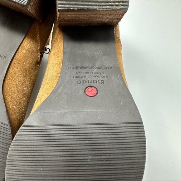 Blondo Women’s Siena Waterproof Suede Leather Heeled Ankle Boot Bootie Size 11M - Picture 13 of 14